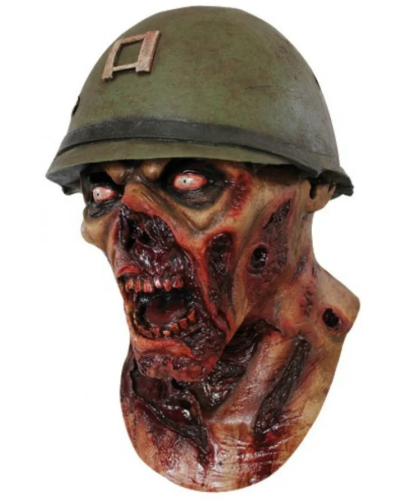 Латексная маска Зомби солдата (4366)