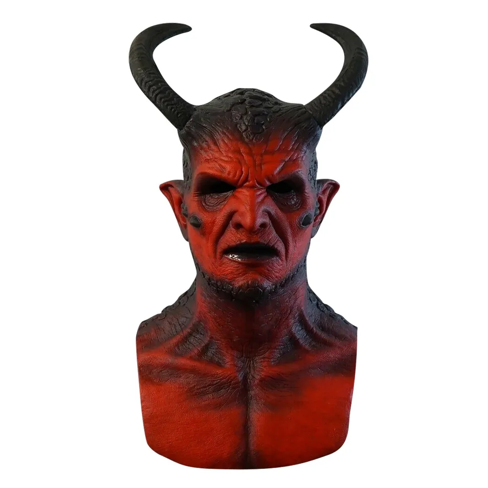 Икари-демон латексная маска дьявол реалистичная