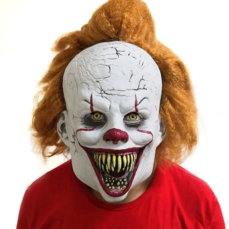 Страшный клоун хэллоуин Латексная маска