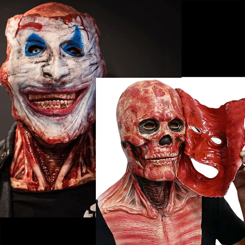Хэллоуин страшная маска черепа на все лицо